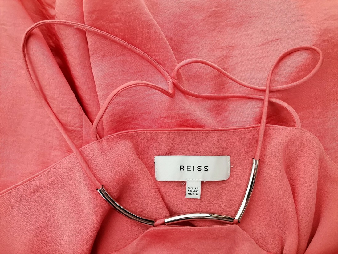 Reiss Stl 12 (40) Färg Rosa Halter Raka Klänningen Ärmlös Midi