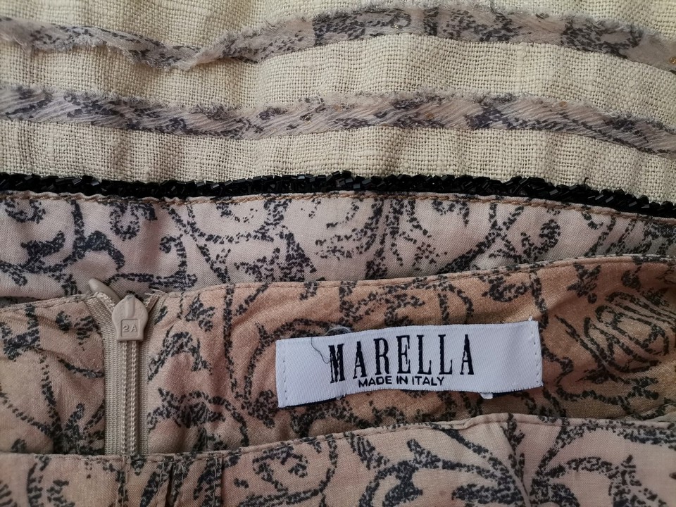 Marella Stl 36 Färg Beige Utställd kjol Midi Material Bomull 100%