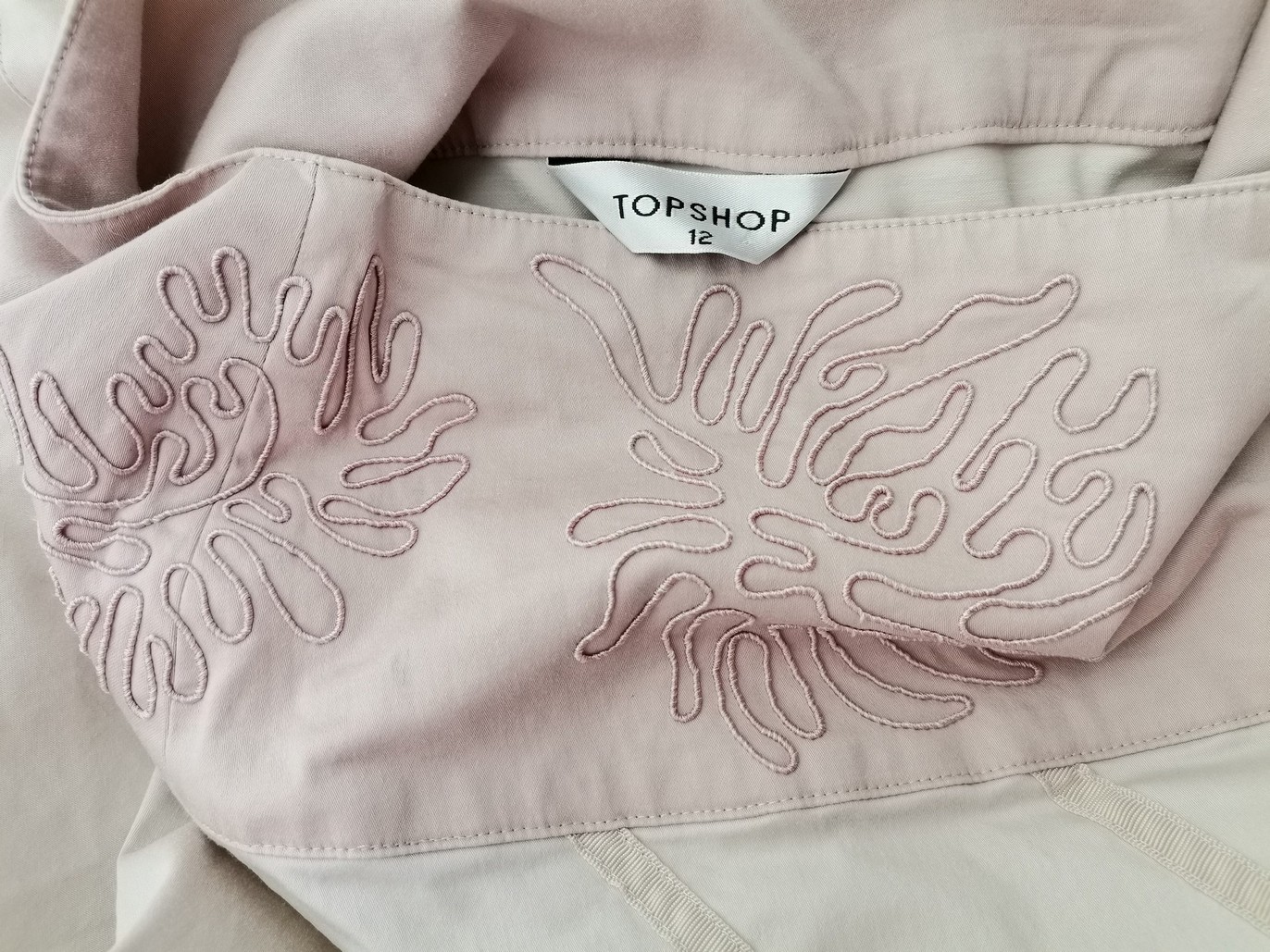 Topshop Stl 12 (40) Färg Pudrig Rosa A-linjekjol Knälängd Material Bomull