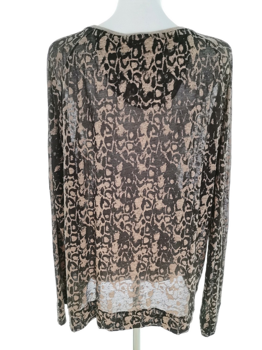 BY MALENE BIRGER Stl XL Färg Brun Rund urringning Blus Långärmad Material Bomull