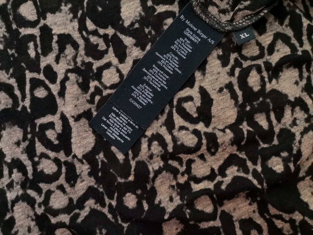 BY MALENE BIRGER Stl XL Färg Brun Rund urringning Blus Långärmad Material Bomull