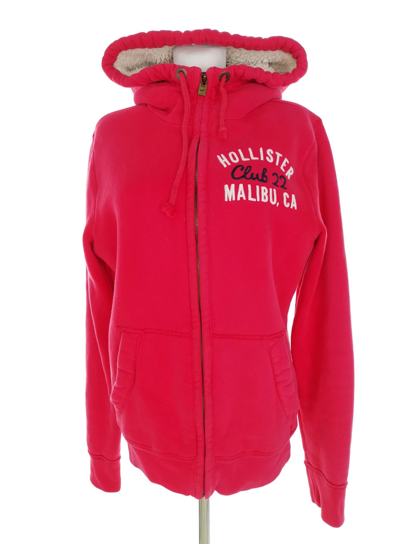 Hollister Stl M Färg Rosa Sweatshirt med Dragkedja Långärmad Material Bomull