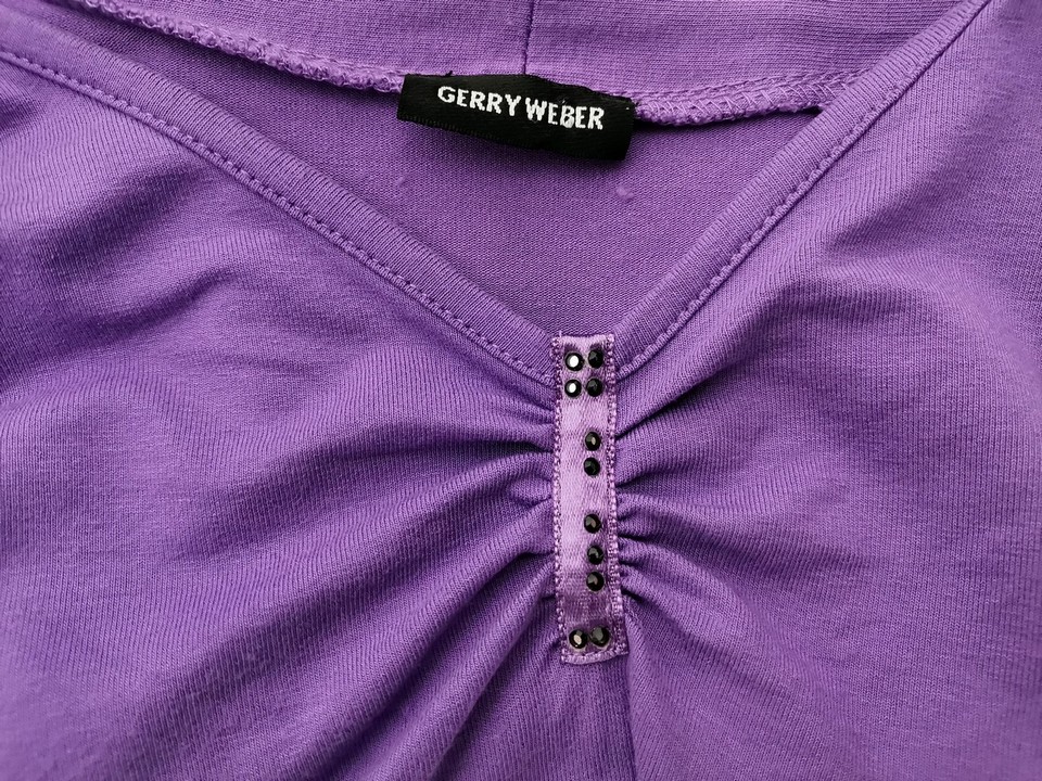 Gerry weber Stl 46/48 Färg Lila V-ringning Blus ärm 3/4