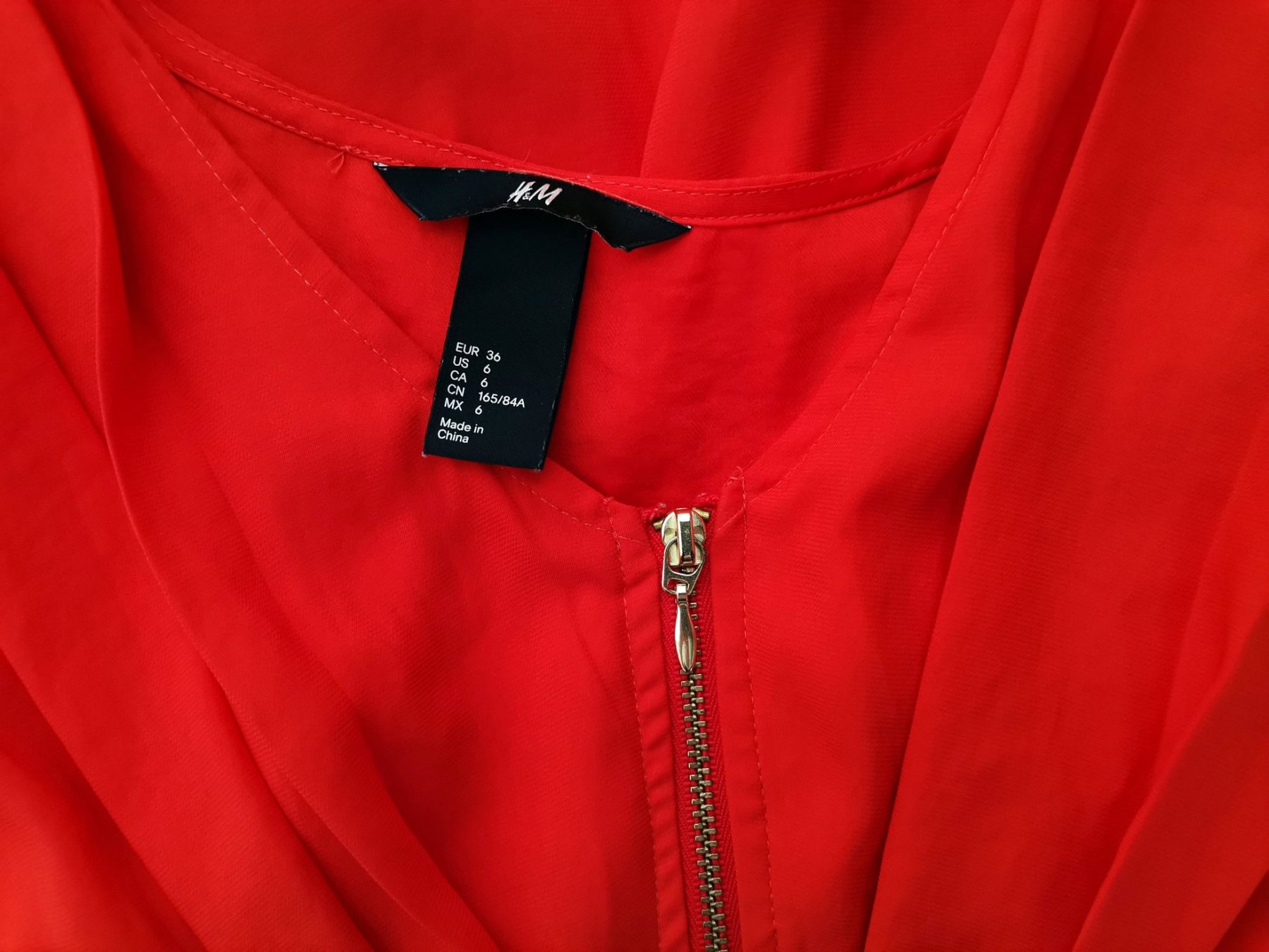 H&m Stl 36 Färg Orange Rund urringning Raka Klänningen Kortärmad Knälängd