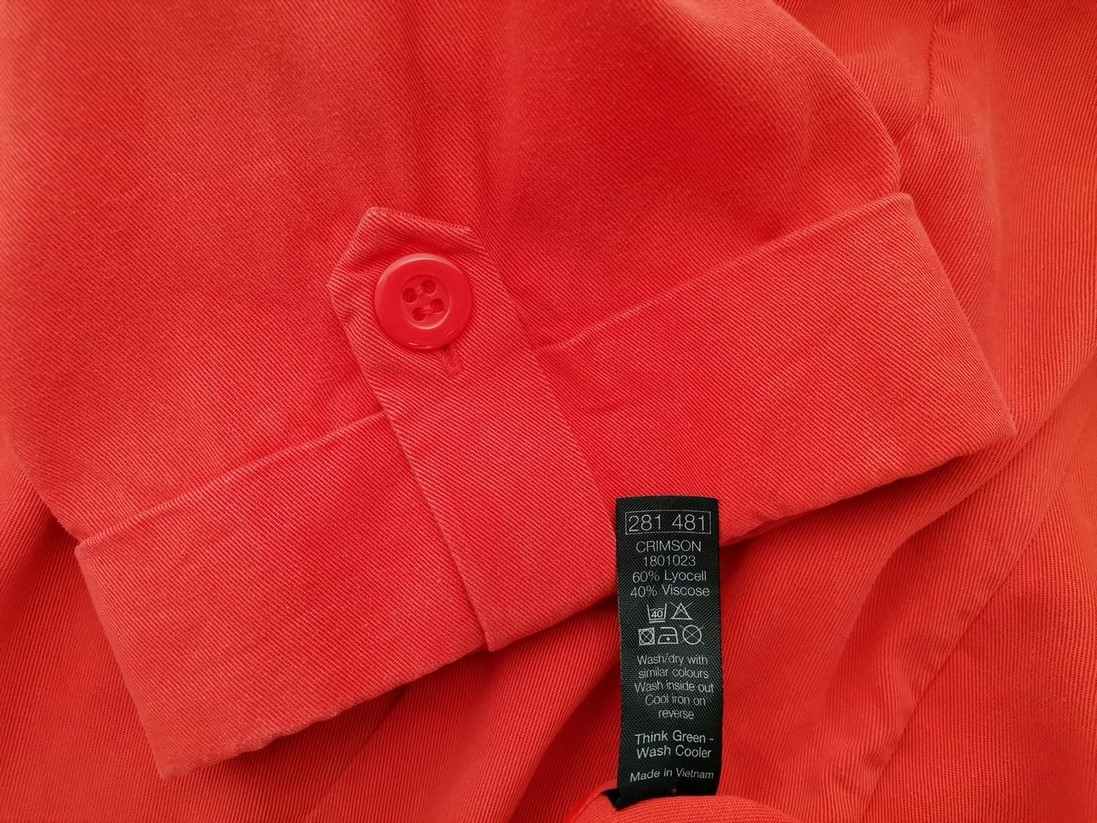 Anya Madsen Copenhagen Stl 26 (54) Färg Orange V-ringning Lång öppen kofta ärm 3/4 Material Lyocell Finstickat