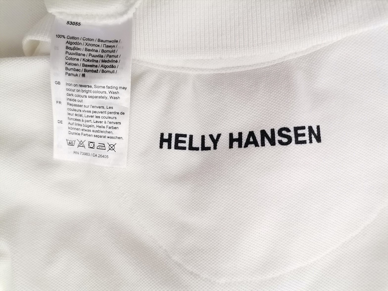 HELLY HANSEN Stl M Färg Vit Krage Herr Polo Kortärmad Material Bomull 100%