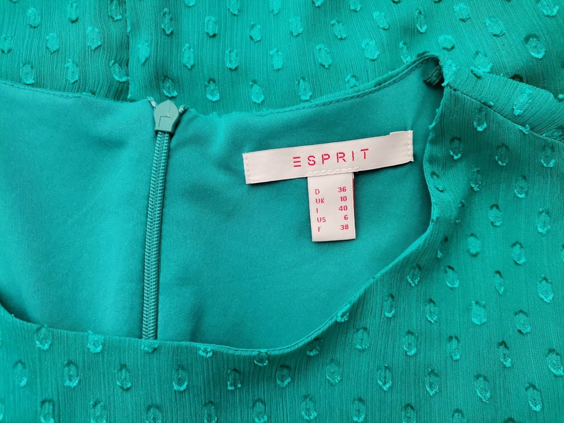 Esprit Stl 36 Färg Blå Rund hals Blus ärm 3/4