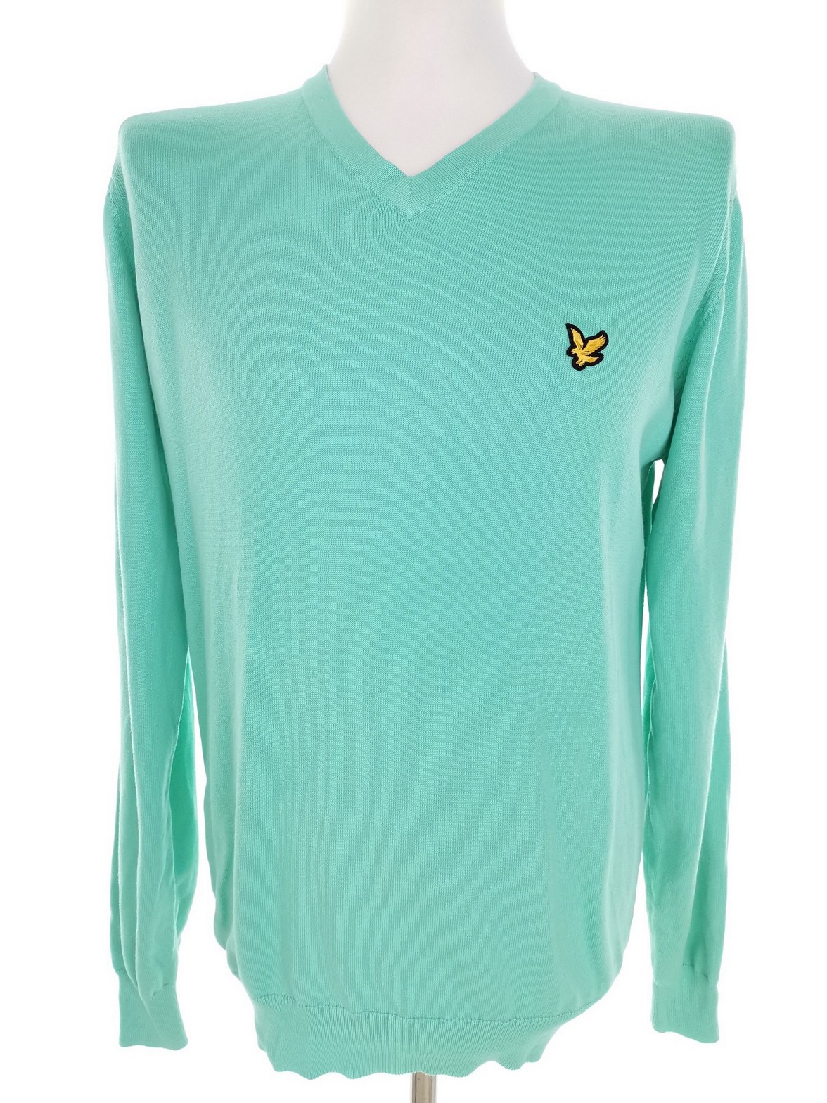 Lyle & Scott Stl XL Färg Mintgrön Herr Tröja Långärmad Material Bomull 100%