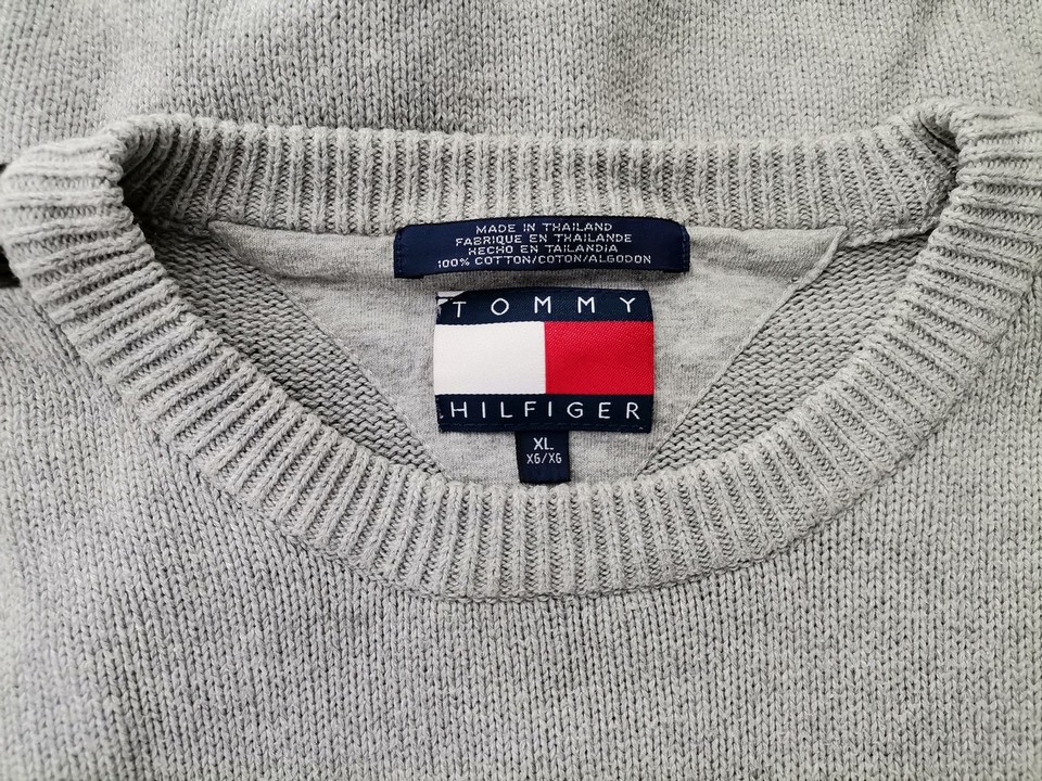 Tommy hilfiger Stl XL Färg Grå Herr Tröja Långärmad Material Bomull 100%