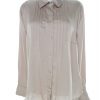 Gerry weber Stl 42 Färg Beige Krage Knäppt Skjort Blus Långärmad