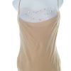 Maria Grazia Severi Stl 46 (38) Färg Beige Hjärtformad Blus Ärmlös Material Viskos 100%