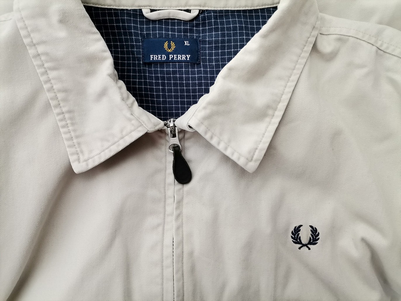 Fred Perry Stl XL Färg Elfenben Herr Jacka Långärmad Material Bomull 100%