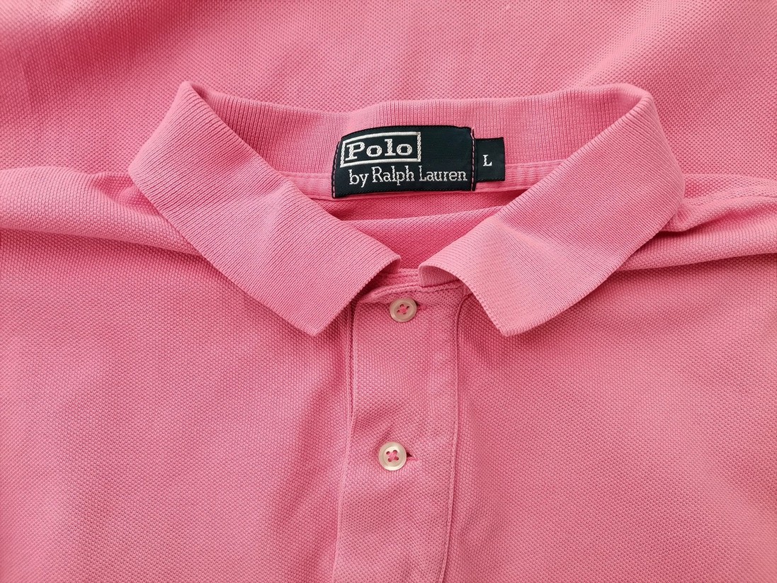 Polo Ralph Lauren Stl L Färg Rosa Krage Herr Polo Kortärmad Material Bomull 100%