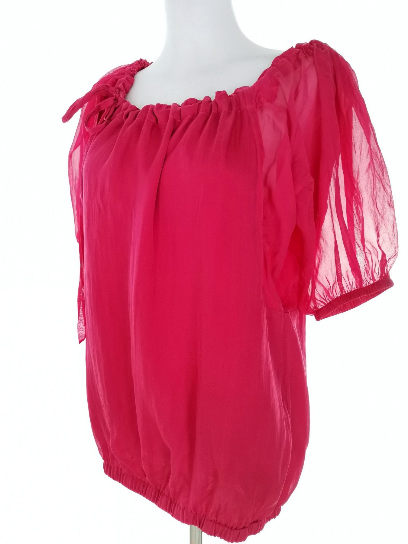 Philosophy blues original Stl 36 Färg Fuchsia Rund urringning Blus Kortärmad Material Siden 100%