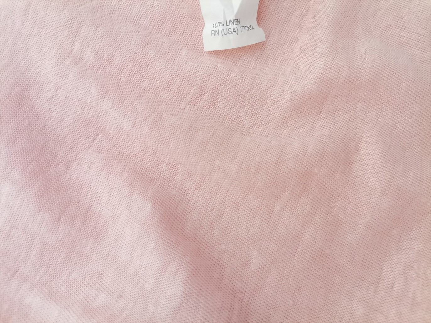 Zara Stl L Färg Rosa U-ringning Blus Kortärmad Material Lin 100%