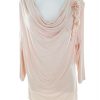 Jasper Conran Stl 16 (44) Färg Pudrig Rosa Draperad Blus ärm 3/4 Material Viskos