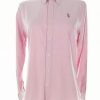 Ralph Lauren Stl 8 (36) Färg Rosa Krage Knäppt Skjort Blus Långärmad Material Bomull 100%