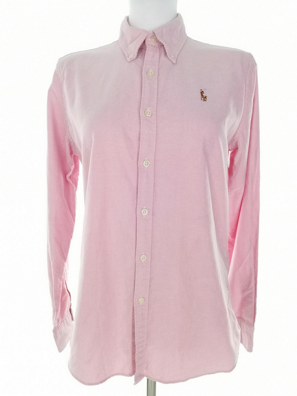 Ralph Lauren Stl 8 (36) Färg Rosa Krage Knäppt Skjort Blus Långärmad Material Bomull 100%