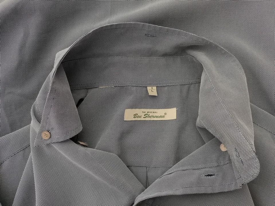 BEN SHERMAN Stl 3 (L) Färg Grå Krage Herr skjorta, casual Långärmad