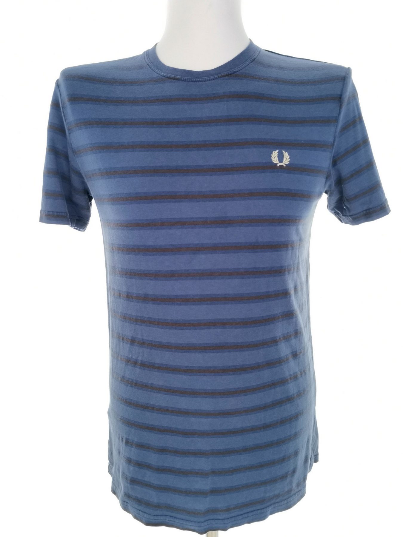 Fred Perry Stl S Färg Blå Ränder Herr T-shirt Kortärmad Material Bomull 100%