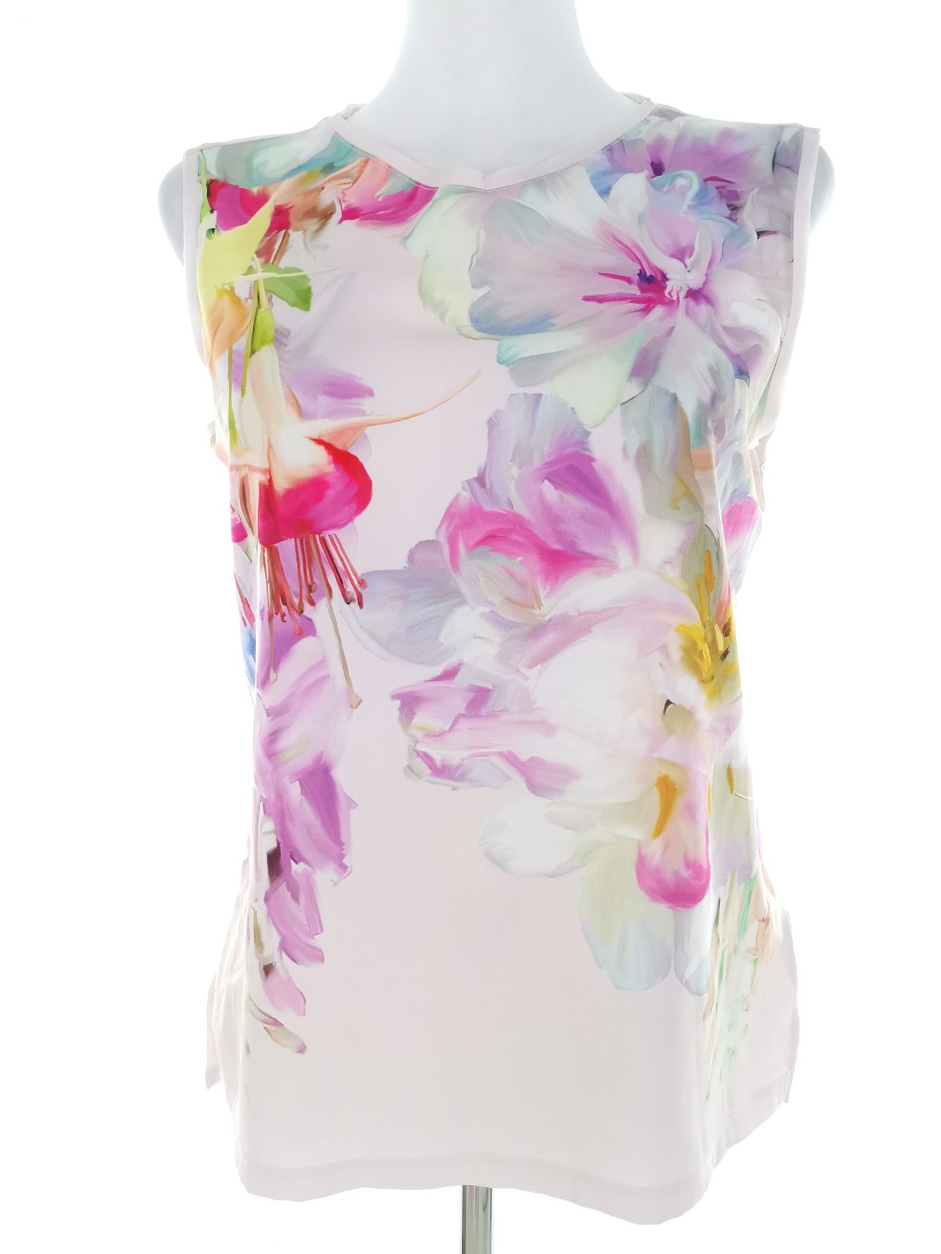 Ted Baker Stl 2 (38) Färg Vit Rund urringning Blus Ärmlös Material Lyocell 100%