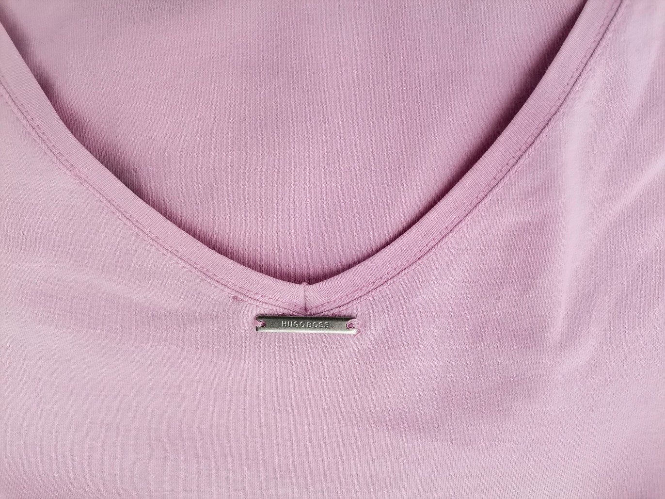 Hugo Boss Stl XL Färg Rosa V-ringning Blus Ärmlös Material Bomull