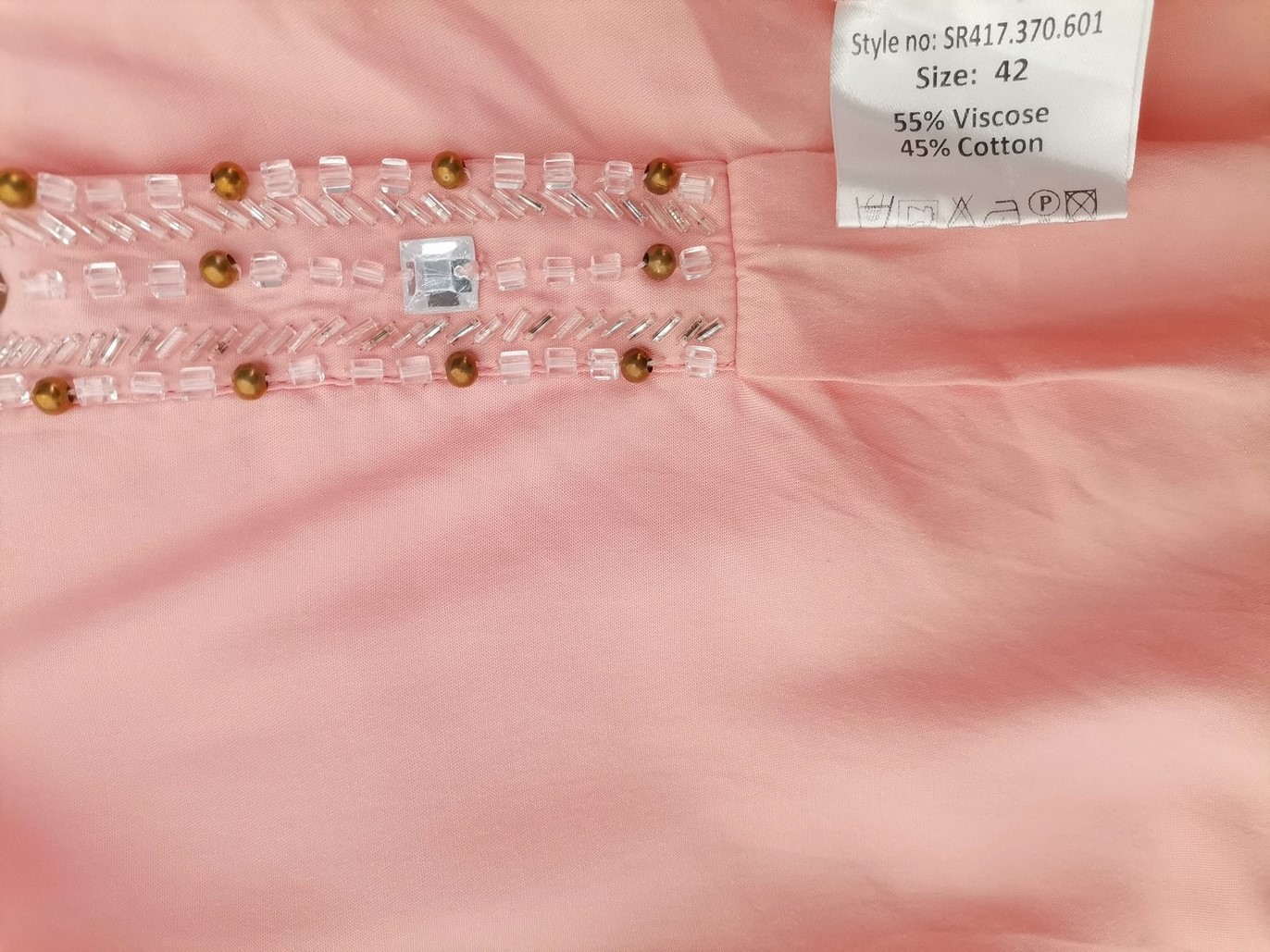 BSR by Sofie Rassmusen Stl 42 Färg Rosa Rund urringning Popover Tunika Blus Ärmlös Material Viskos